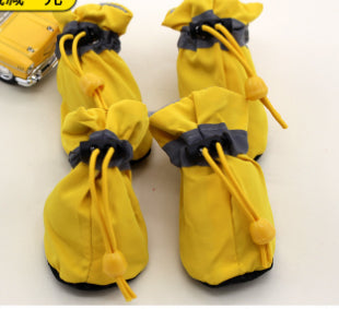 KFX-0165693 Customizable Reflective Dog Shoes for Fall/Winter - Waterproof Foot Covers with Adjustable Velcro Straps