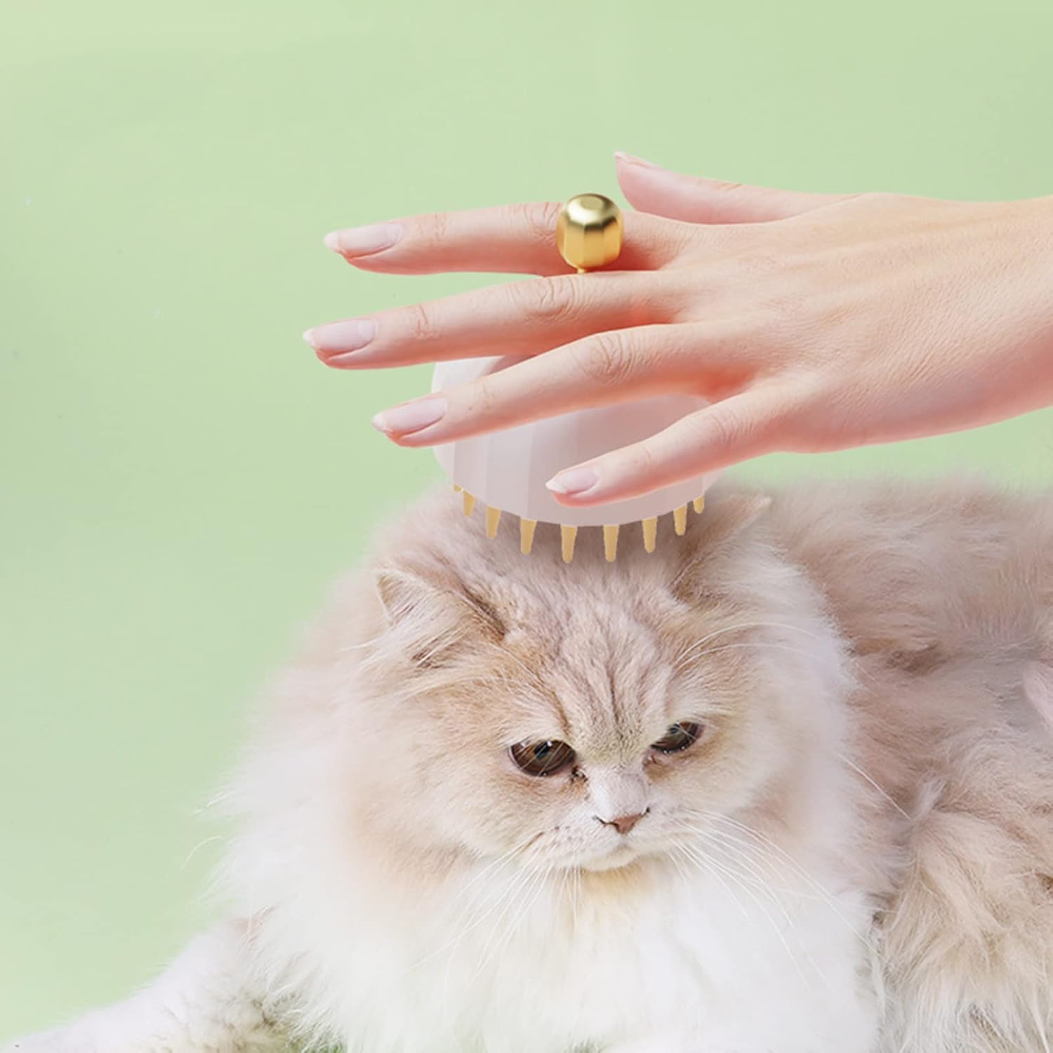 KFX-0166333 Pet Shampoo Brush and Massage Tool for Dogs and Cats – Dual-Sided Grooming and Bathing Brush with Hair Removal Function