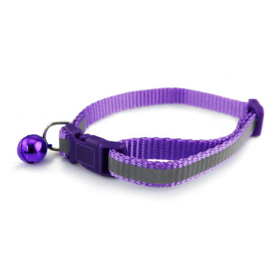KFX-0166845 Reflective Bell Collar for Dogs and Cats - Adjustable Cloth Design, 19-32cm, 1.0cm Width