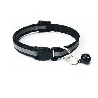 KFX-0166845 Reflective Bell Collar for Dogs and Cats - Adjustable Cloth Design, 19-32cm, 1.0cm Width