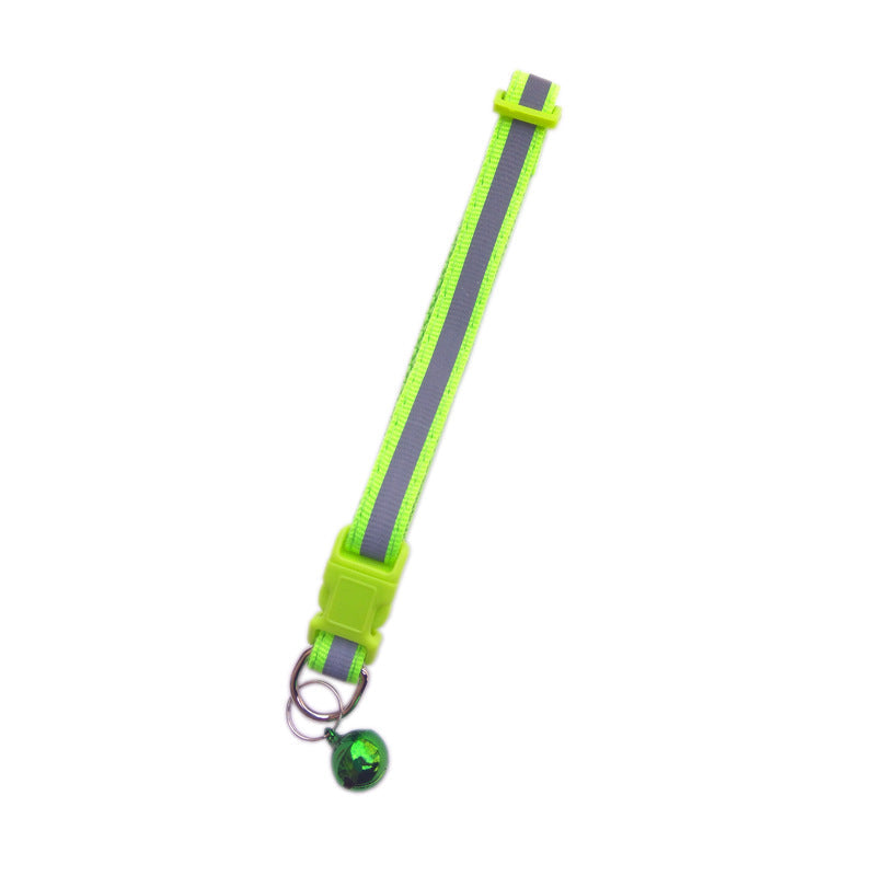 KFX-0166845 Reflective Bell Collar for Dogs and Cats - Adjustable Cloth Design, 19-32cm, 1.0cm Width