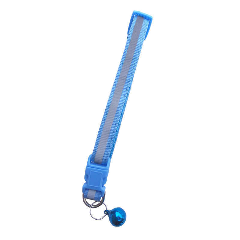 KFX-0166845 Reflective Bell Collar for Dogs and Cats - Adjustable Cloth Design, 19-32cm, 1.0cm Width