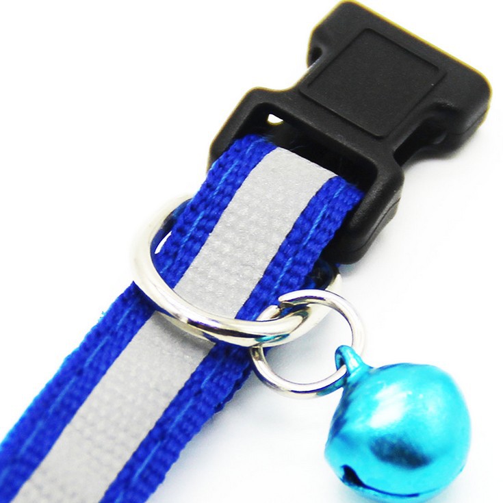 KFX-0166845 Reflective Bell Collar for Dogs and Cats - Adjustable Cloth Design, 19-32cm, 1.0cm Width