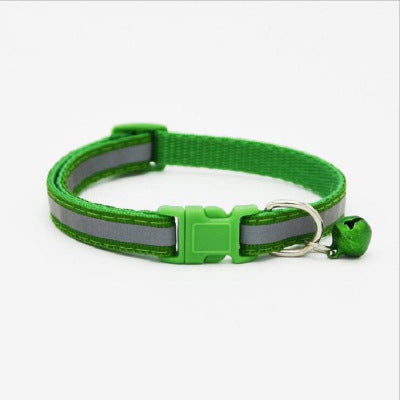 KFX-0166845 Reflective Bell Collar for Dogs and Cats - Adjustable Cloth Design, 19-32cm, 1.0cm Width