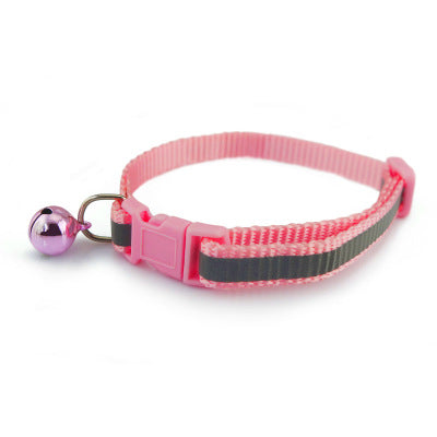 KFX-0166845 Reflective Bell Collar for Dogs and Cats - Adjustable Cloth Design, 19-32cm, 1.0cm Width