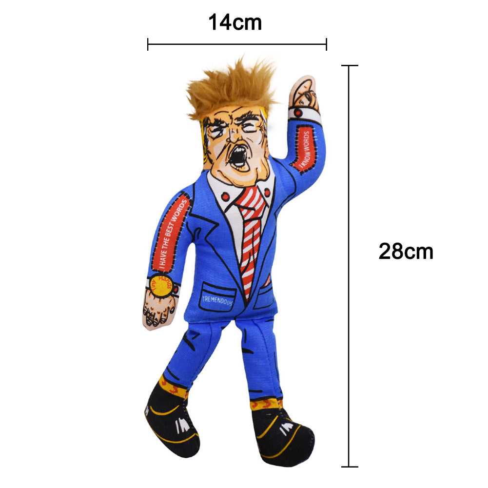 KFX-0169661 Big Trump Plush Dog Toy - Durable Canvas & Cotton Construction, 28x14x5cm