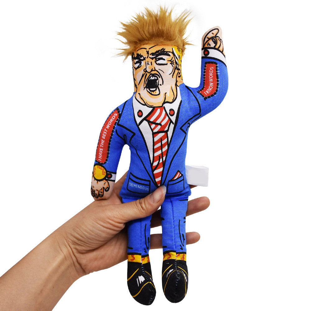 KFX-0169661 Big Trump Plush Dog Toy - Durable Canvas & Cotton Construction, 28x14x5cm