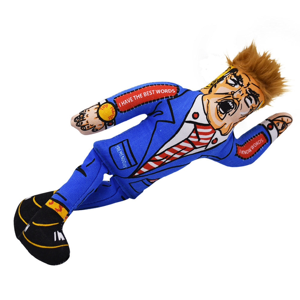 KFX-0169661 Big Trump Plush Dog Toy - Durable Canvas & Cotton Construction, 28x14x5cm