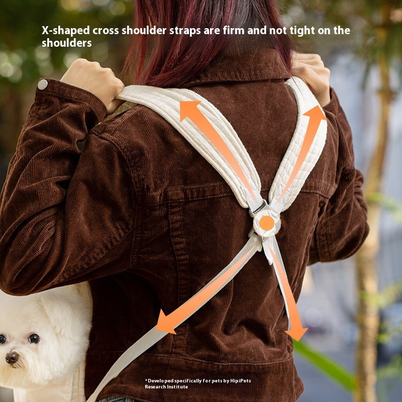 KFX-0171069 Pet Diaper Bag Soft Square Plaid Cross Chest Backpack for Dogs and Cats