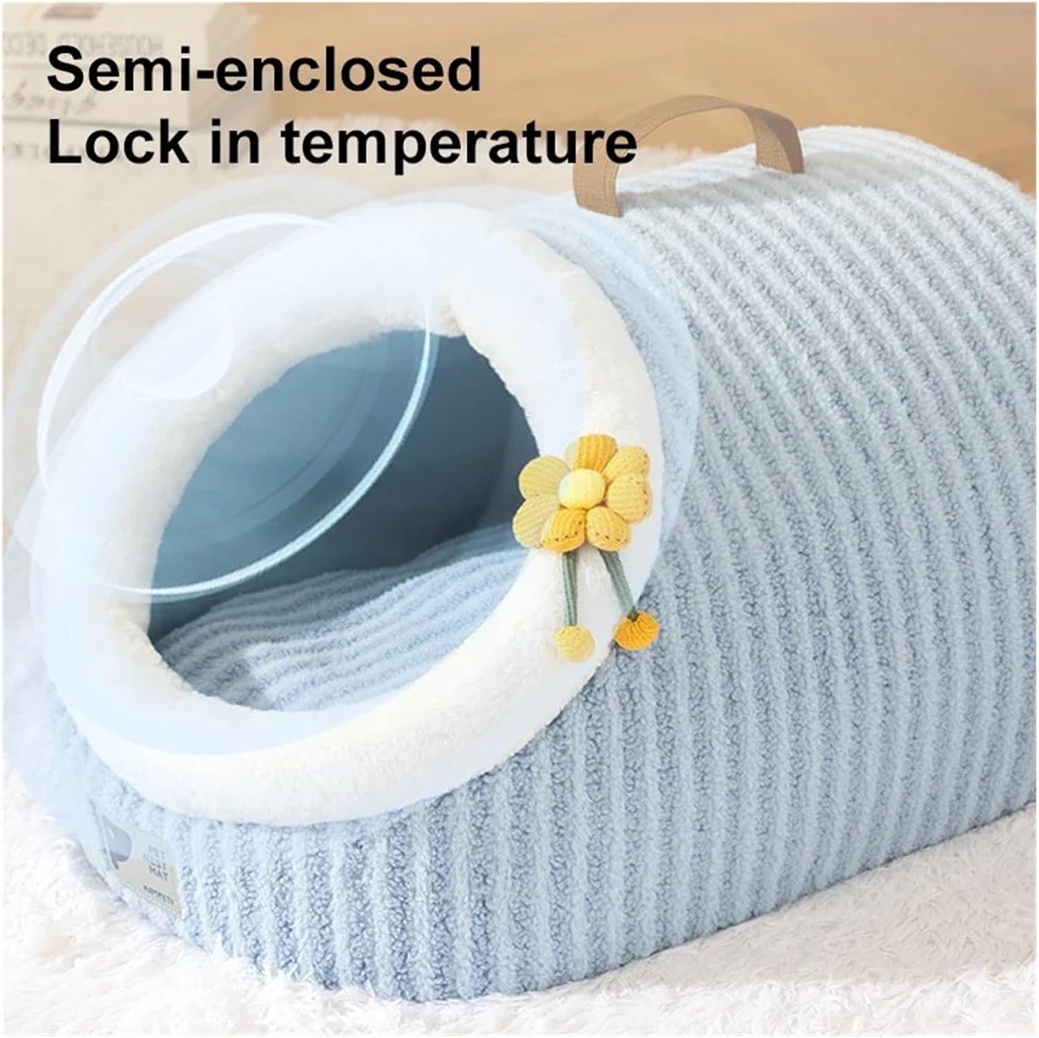 KFX-0172093 Cozy Soft Cat Bed Cave with Removable Washable Pillow for Indoor Cats