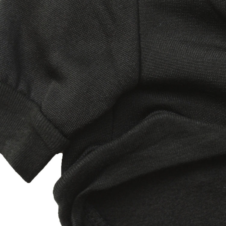 KFX-0172989 Hooded Pet T-Shirt Costume for Dogs with Black Skull Design, Fleece Material, Sizes XS to XXL