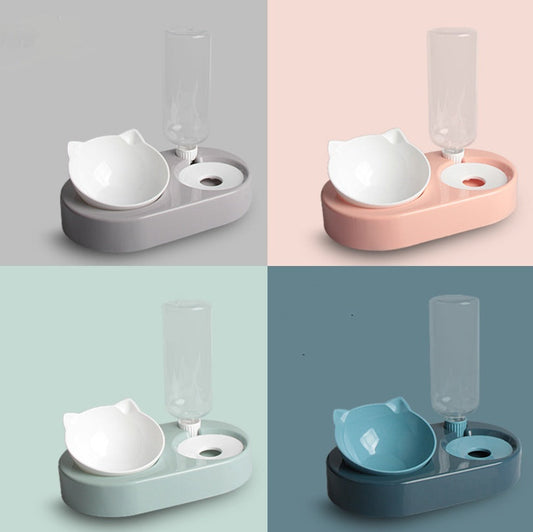 KFX-0174781 Automatic Pet Bowl and Water Dispenser with Adjustable Water Level - Available in Multiple Colors