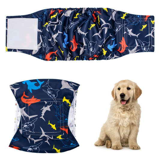 KFX-0175165 Male Dog Diapers for Pet Sterilization - Polyester, Multiple Sizes and Colors Available