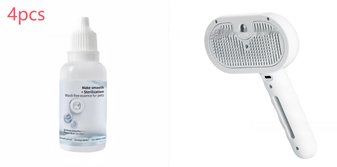 KFX-0176189 Pet Hair Remover Comb with Water Mist Spray for Cats and Dogs - Dematting Grooming Tool