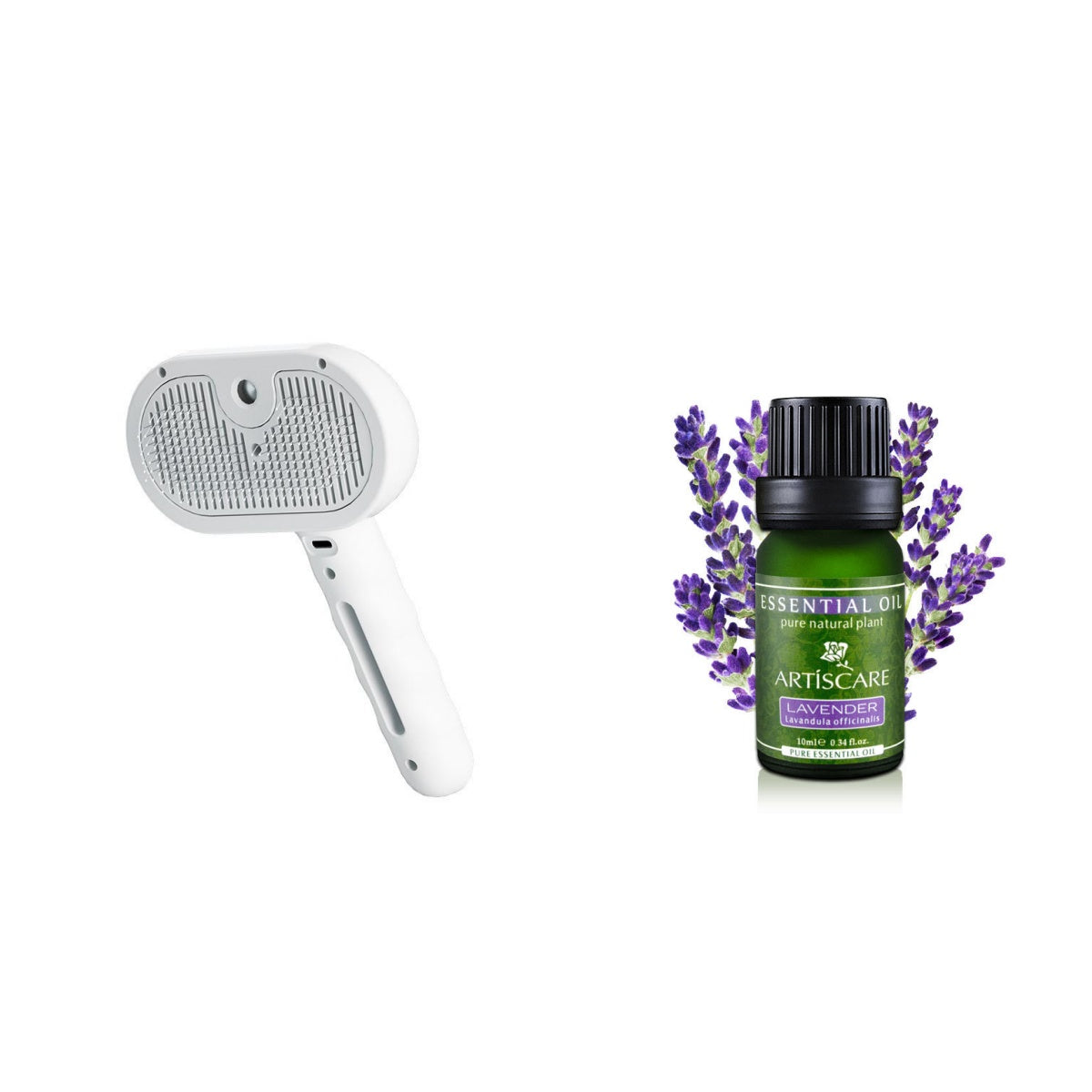 KFX-0176189 Pet Hair Remover Comb with Water Mist Spray for Cats and Dogs - Dematting Grooming Tool