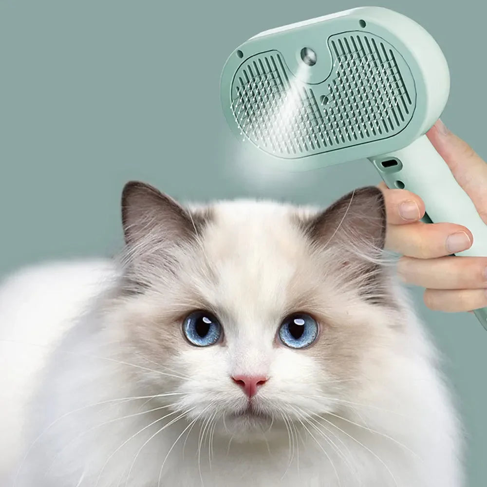 KFX-0176189 Pet Hair Remover Comb with Water Mist Spray for Cats and Dogs - Dematting Grooming Tool