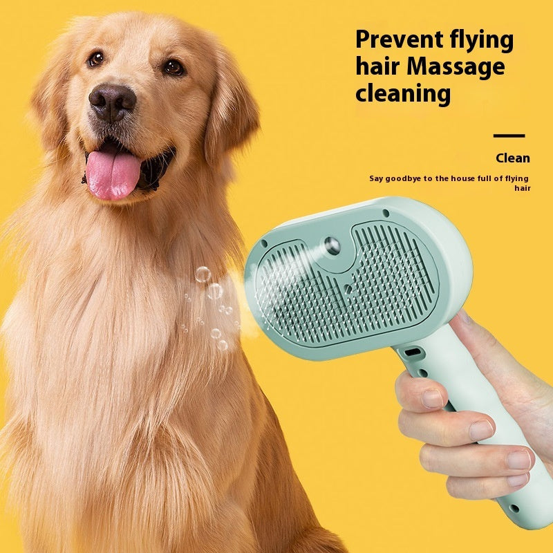 KFX-0176189 Pet Hair Remover Comb with Water Mist Spray for Cats and Dogs - Dematting Grooming Tool