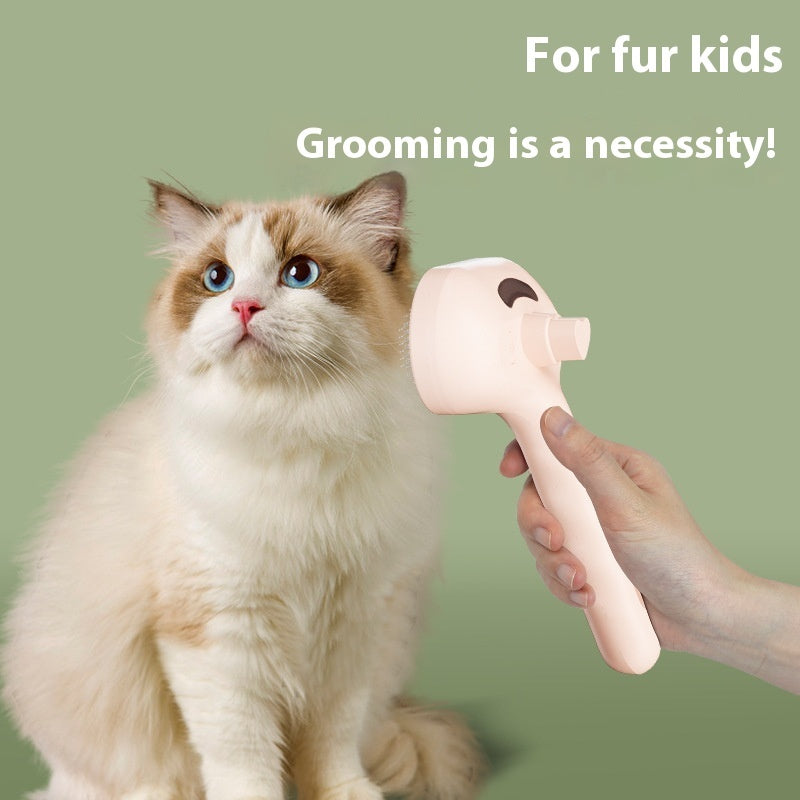 KFX-0176189 Pet Hair Remover Comb with Water Mist Spray for Cats and Dogs - Dematting Grooming Tool