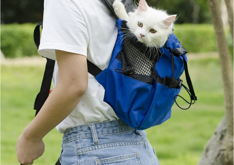 KFX-0176829 Ventilated and Comfortable Pet Travel Backpack with Safety Buckle and Breathable Mesh Strap