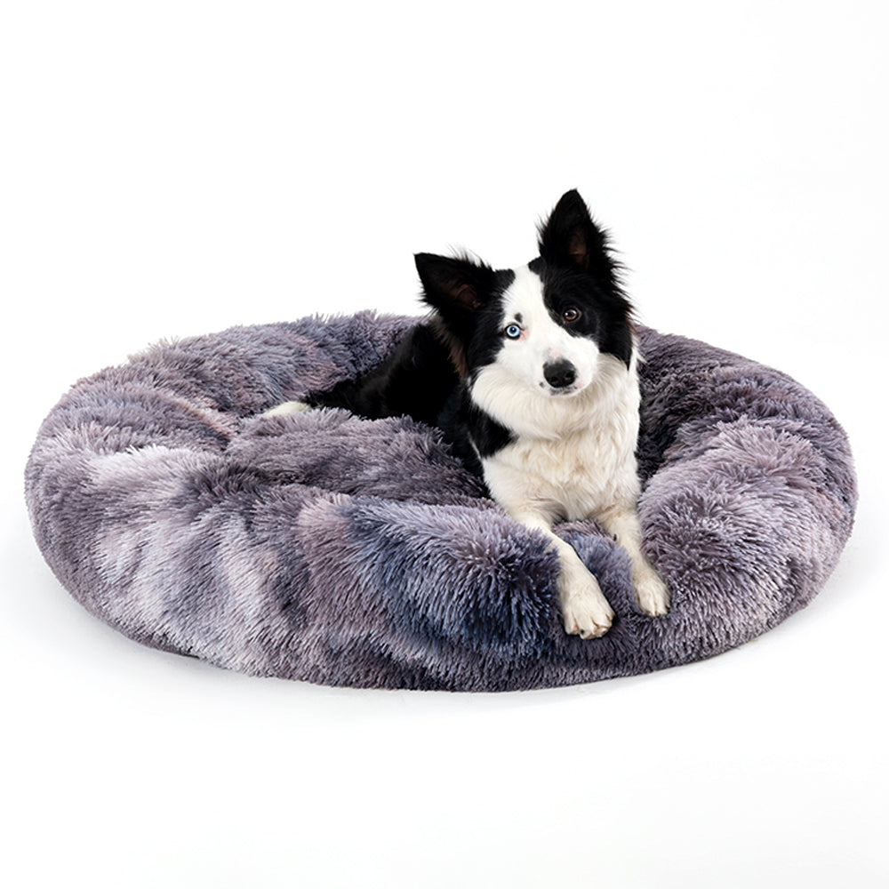 KFX-0177853 Fluffy Donut Dog Bed – Soft Plush Pet Cushion for Cats and Dogs in Multiple Sizes