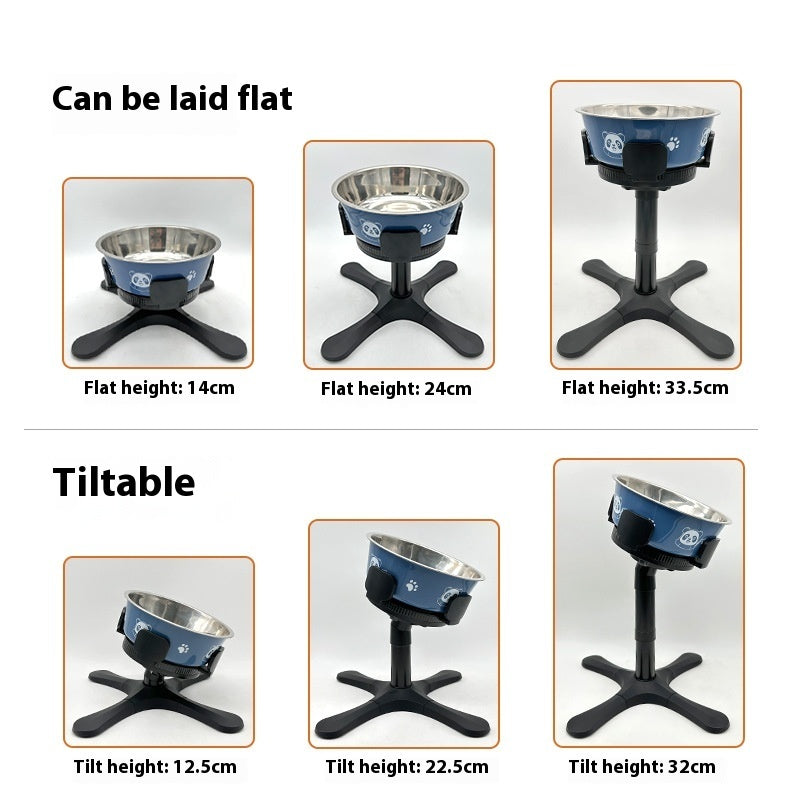 KFX-0180541 Adjustable Height Pet Dog Bowl Bracket with Anti-Tumble Feature