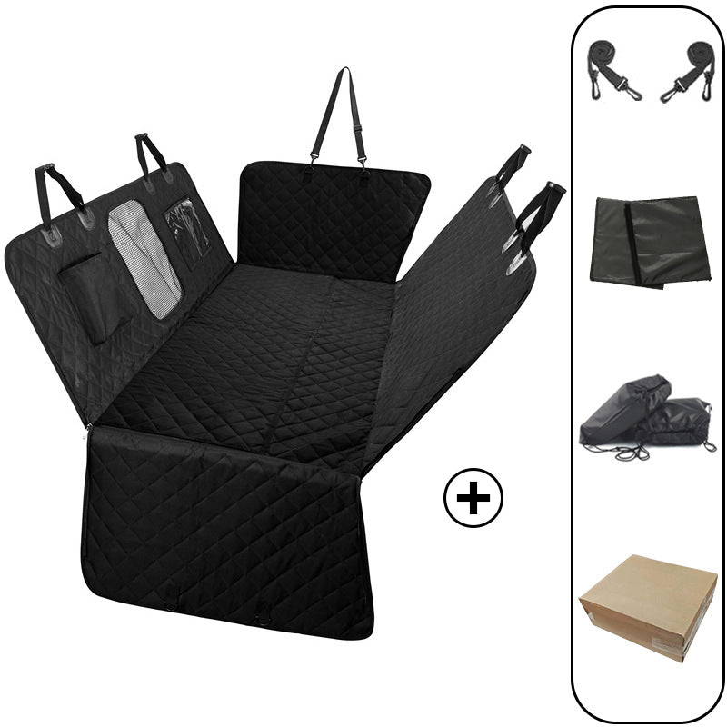 KFX-0182589 Waterproof 600D Oxford Cloth Car Pet Mat - Lengthened, Load-Bearing, Small Grid Design, 137x164cm