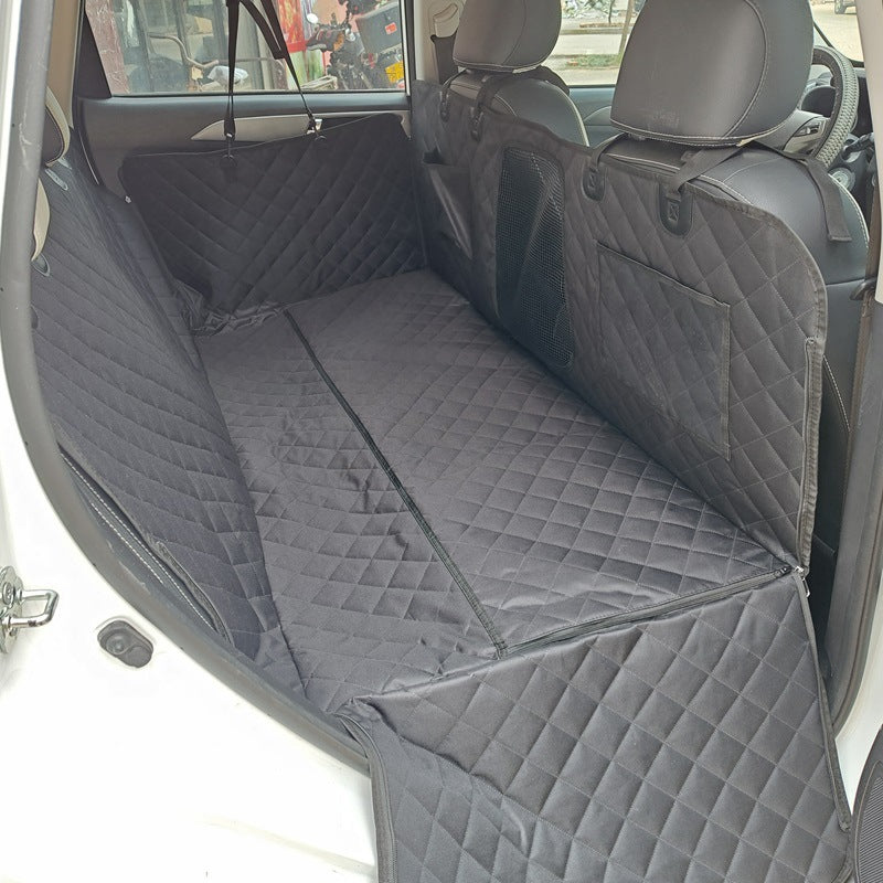 KFX-0182589 Waterproof 600D Oxford Cloth Car Pet Mat - Lengthened, Load-Bearing, Small Grid Design, 137x164cm