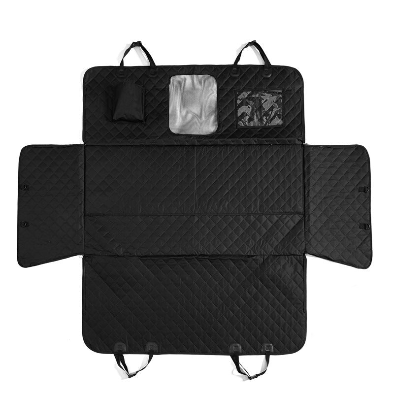 KFX-0182589 Waterproof 600D Oxford Cloth Car Pet Mat - Lengthened, Load-Bearing, Small Grid Design, 137x164cm