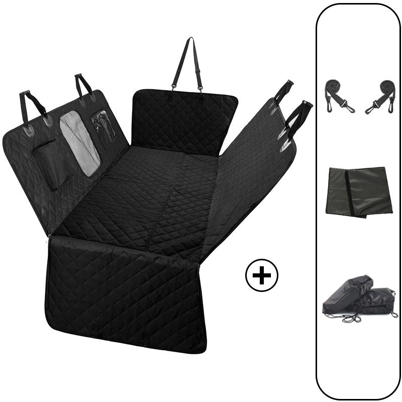 KFX-0182589 Waterproof 600D Oxford Cloth Car Pet Mat - Lengthened, Load-Bearing, Small Grid Design, 137x164cm