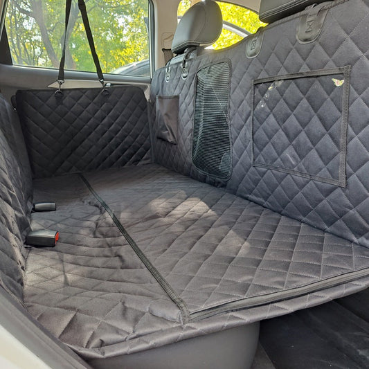 KFX-0182589 Waterproof 600D Oxford Cloth Car Pet Mat - Lengthened, Load-Bearing, Small Grid Design, 137x164cm