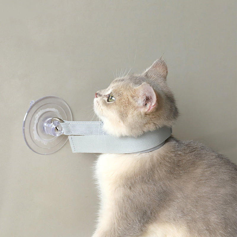 KFX-0182973 Portable Pet Bathing Collar with Suction Cup for Cats and Puppies