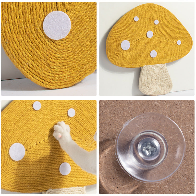 KFX-0186301 Sisal Cat Scratcher with Suction Cup - Durable Cotton Rope, Available in 4 Colors