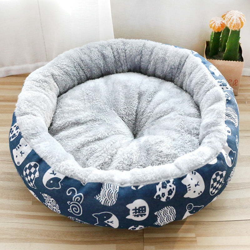 KFX-0190141 Soft Cotton Padded Pet Nest for Dogs and Cats - Available in Three Sizes