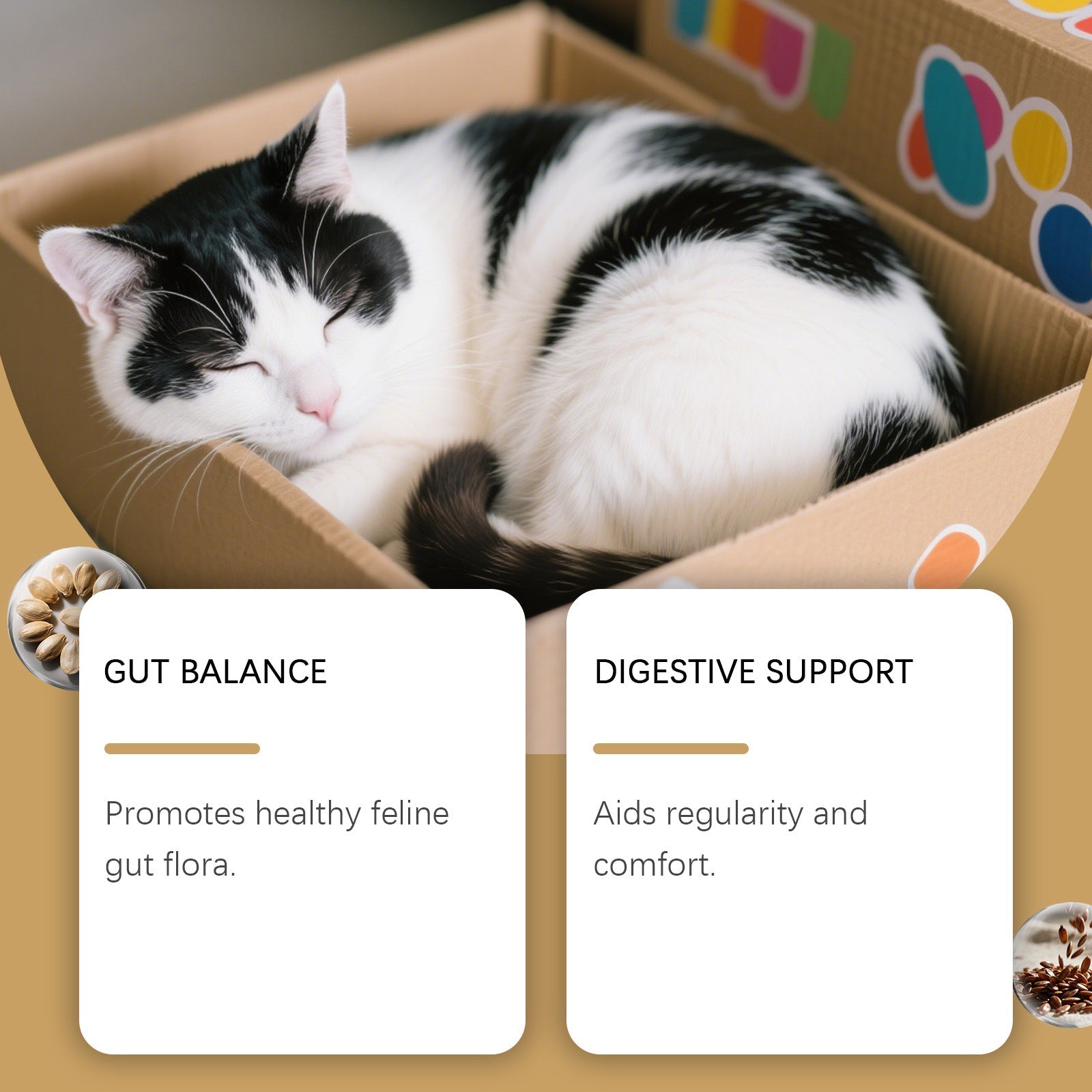 KFX-0191933 Probiotic Soft Pellets for Cats with Pumpkin Seed Extract and Flaxseed Powder