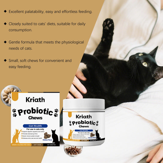 KFX-0191933 Probiotic Soft Pellets for Cats with Pumpkin Seed Extract and Flaxseed Powder