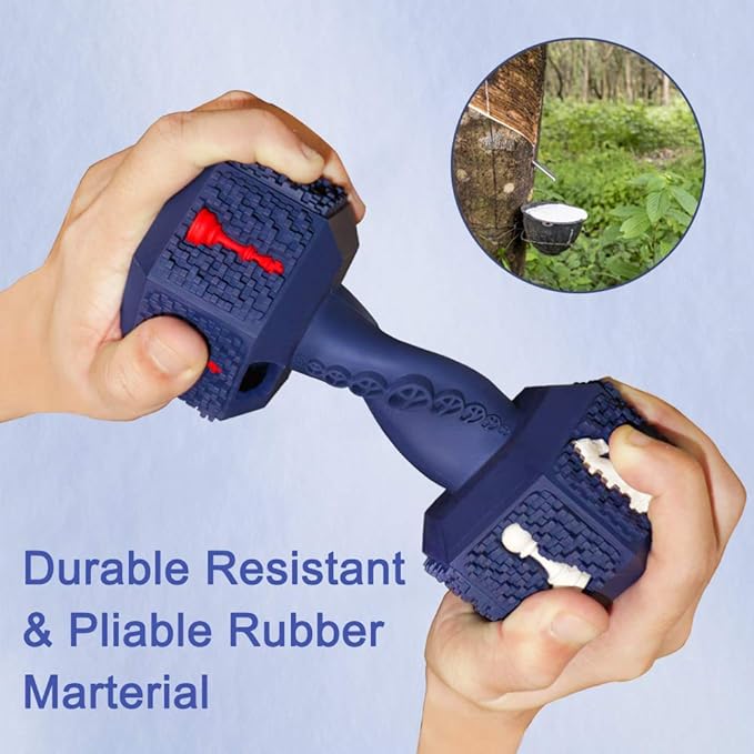 KFX-0193341 Durable Non-Toxic Dog Chew Toy with Treat Hollow Ends - Dental Toy for Medium & Large Aggressive Chewers