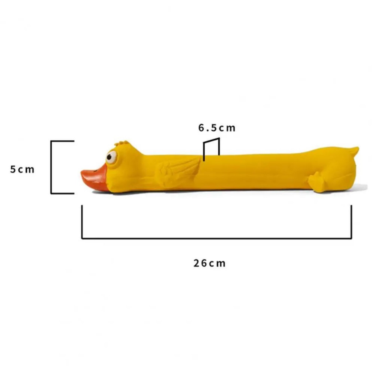 KFX-0193469 Durable Latex Dog Toy for Dental Health - Yellow Duck Design with Squeaker for Teething and Boredom Relief