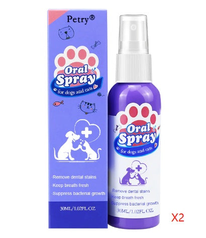 KFX-0193725 Natural Dental Spray for Dogs - Freshens Breath and Cleans Teeth