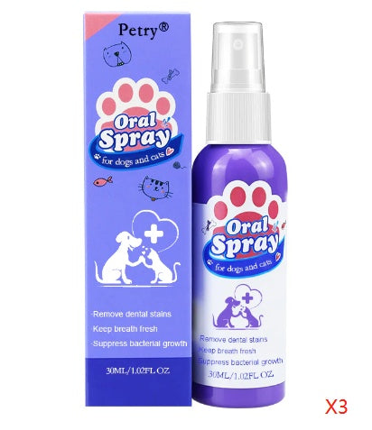KFX-0193725 Natural Dental Spray for Dogs - Freshens Breath and Cleans Teeth