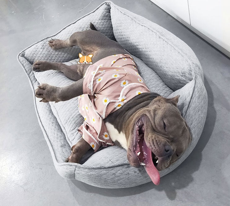 KFX-0195901 Cozy Nordic Gray Teddy for Golden Retrievers - Year-Round Comfort in Large Size