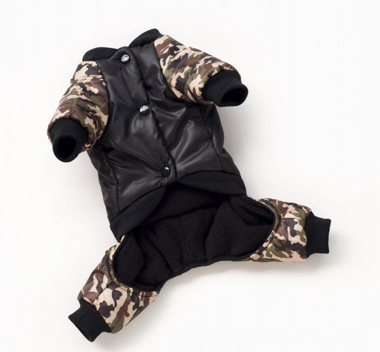 KFX-0196285 Camouflage Cotton Four-Pot Coat for Pets - Warm and Stylish Winter Apparel