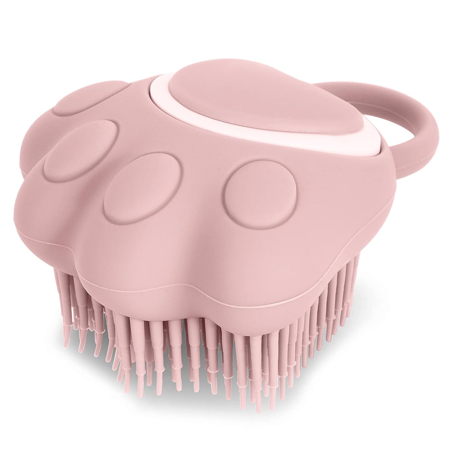 KFX-0199101 Soft Silicone Pet Grooming Brush with Shampoo Dispenser for Dogs and Cats