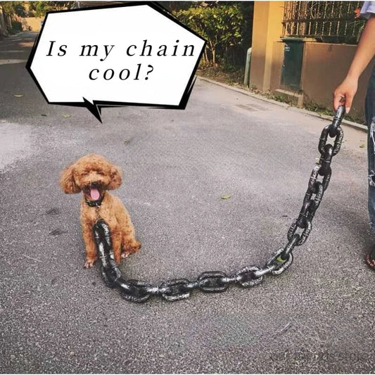 KFX-0199613 Haunted House Simulation Iron Chain Prop in Gold, Silver, and Black - Realistic Plastic Design, 1 Large and 1 Medium Chain