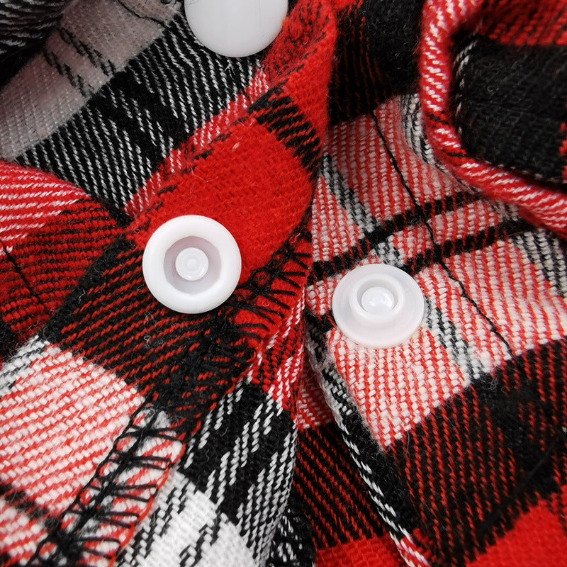 KFX-0199997 Plaid Cotton Shirt for Dogs – Stylish Spring and Summer Apparel