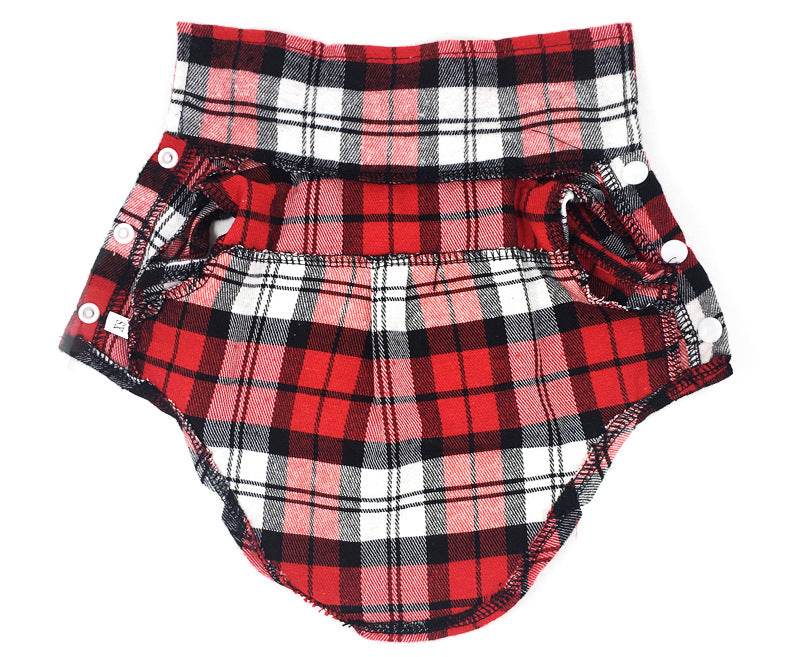 KFX-0199997 Plaid Cotton Shirt for Dogs – Stylish Spring and Summer Apparel