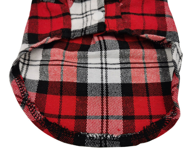 KFX-0199997 Plaid Cotton Shirt for Dogs – Stylish Spring and Summer Apparel