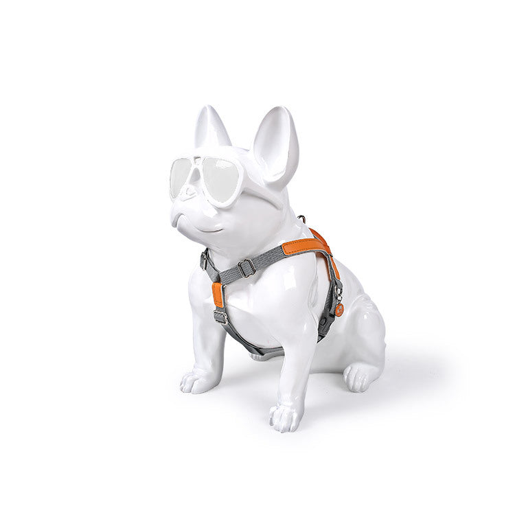 KFX-0200893 Fashionable PU Leather Dog Vest Harness with Nylon Leash Set, Adjustable Strap Sizes Available