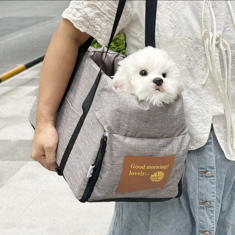 KFX-0203837 Portable Folding Pet Travel Bag - Medium Soft Oxford Material, Suitable for Pets Up to 5kg