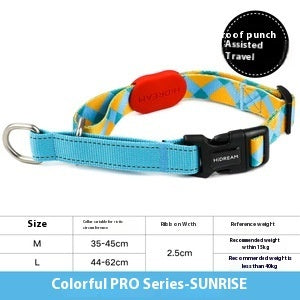 KFX-0209341 Explosion-proof Pet Traction Neckband - Durable Nylon Collar in Sunrise, Bobby, Hill Mark, Florida Colors