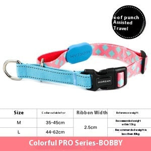 KFX-0209341 Explosion-proof Pet Traction Neckband - Durable Nylon Collar in Sunrise, Bobby, Hill Mark, Florida Colors